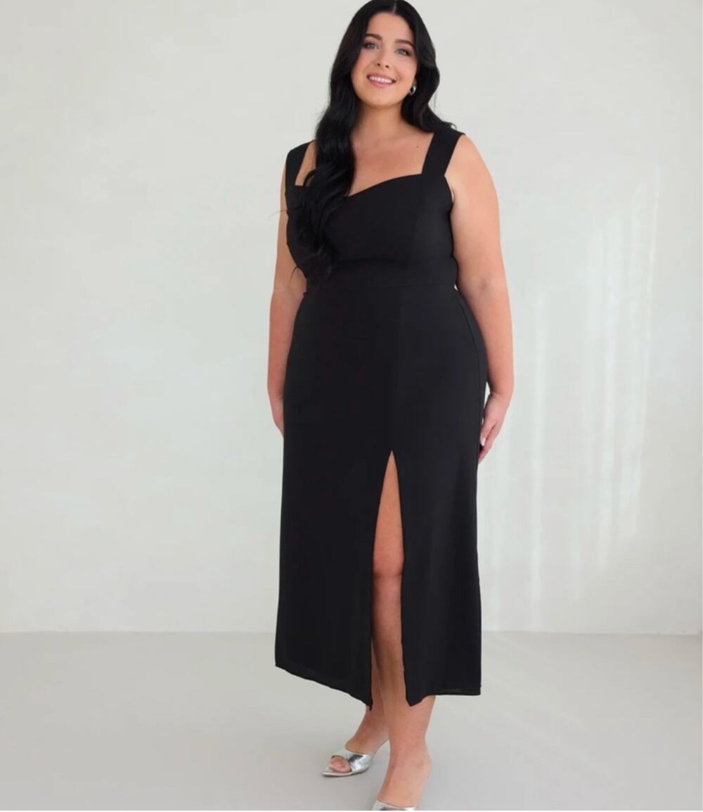 Park & Fifth Hastings Dress 4XL Black Midi Wedding Guest Bridesmaid NWT